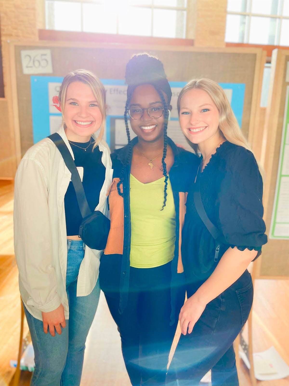 With two of my students at the 2022 Bio152 Annual Poster Symposium, UW Madison